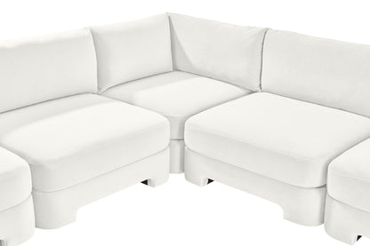 Hammond - Velvet Performance Fabric Upholstered 7 Piece Armless Sectional