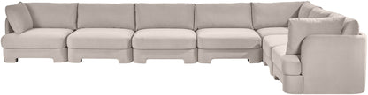 Hammond - Velvet Performance Fabric Upholstered 7 Piece Sectional