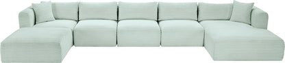 Shaggy - 6 Piece Modular Sectional With Chaise And Ottoman