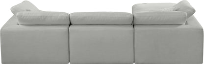 Comfy - 4 Piece Linen Fabric Modular Sectional With Chaise