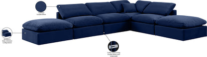 Indulge - Velvet 6 Piece Modular Armless Sectional