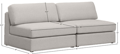 Beckham - Modular 2 Seat Armless Sofa