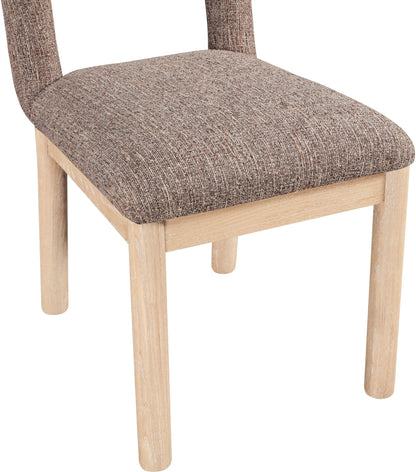 Conrad - Linen Dining Chair With Natural Legs