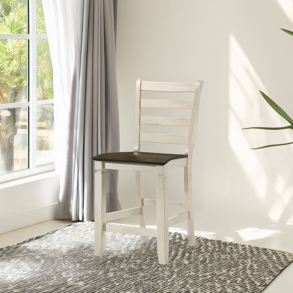 Tasnim - Counter Height Chair (Set of 2) - Oak & Antique White