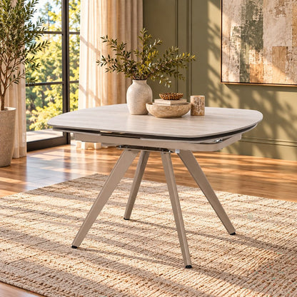 Bexley - Dining Table With Ceramic Top - Cream