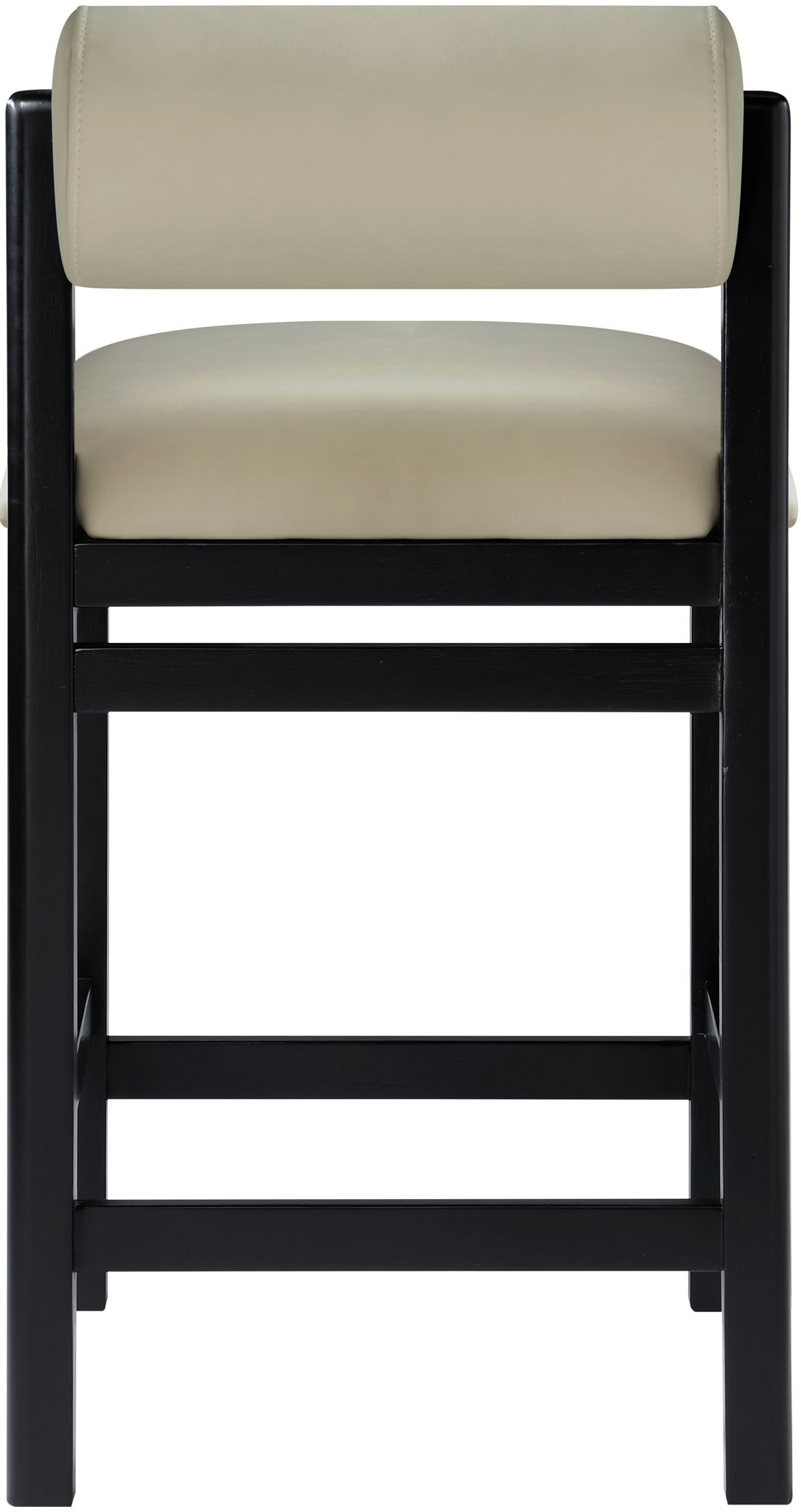 Roundhill - Faux Leather Counter Stool - Black Frame