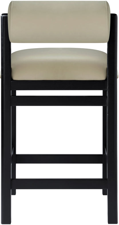 Roundhill - Faux Leather Counter Stool - Black Frame