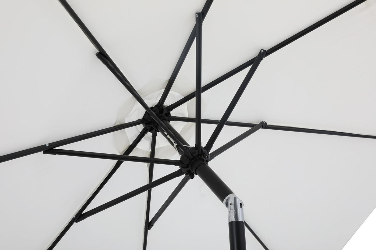 Fiji - Aluminum Patio Umbrella With Round White And Black Base