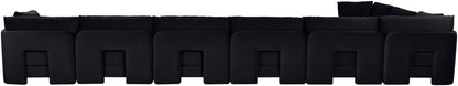 Hammond - Velvet Performance Fabric Upholstered 8 Piece L-Shaped Sectional