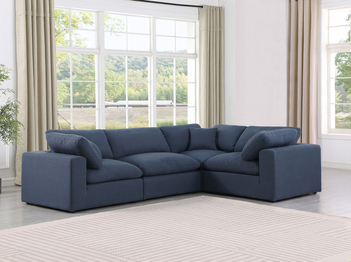 Comfy - 4 Piece Linen Fabric Modular Sectional