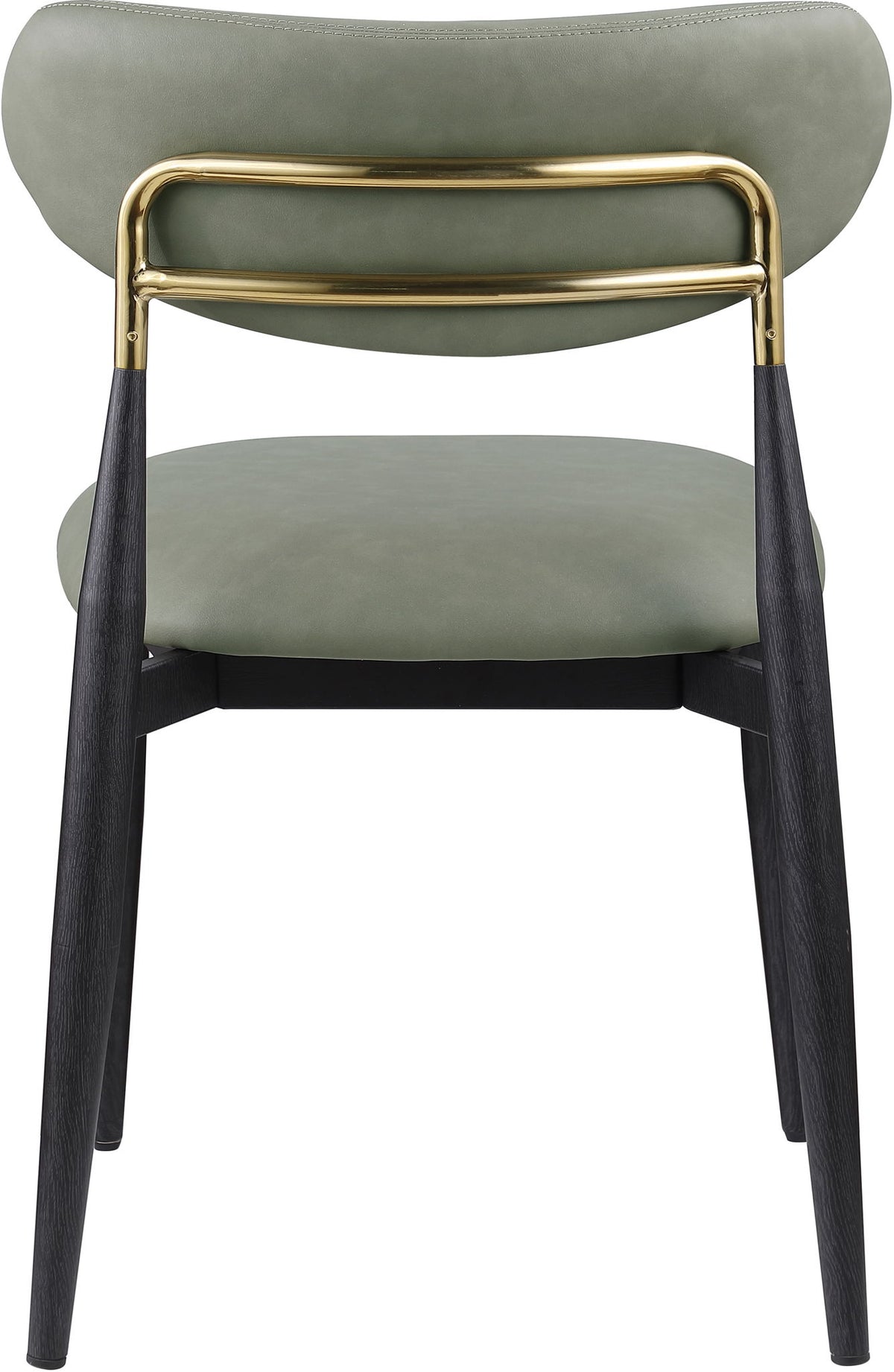Ronda - Vegan Leather Upholstered Dining Side Chair - Black Legs