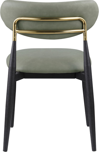 Ronda - Vegan Leather Upholstered Dining Side Chair - Black Legs