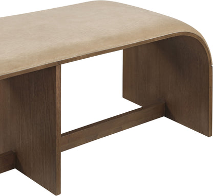 Sable - 52" Velvet Performance Fabric Upholstered Bench