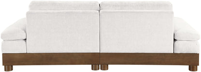 Turin - Chenille Fabric Upholstered Modular Sectional - Cream