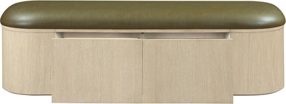 Velden - Upholstered Storage Bench With Stained Natural Base