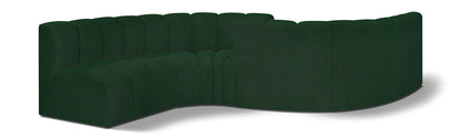 Arc - Boucle Fabric 6 Piece Modular Sofa - Black
