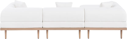 Laguna - 3 Piece Resilient Water Resistant Fabric 106.5" Upholstered Outdoor Patio Modular Sofa