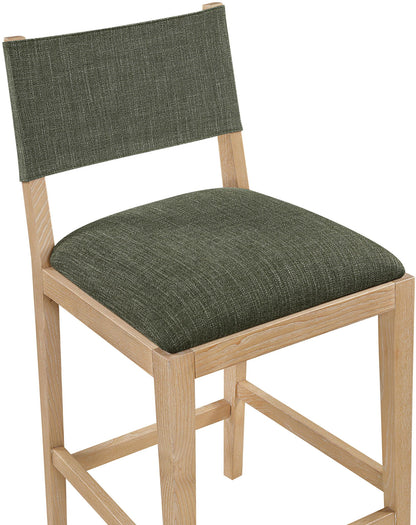 Avon - Linen Textured Performance Fabric Upholstered Counter Stool
