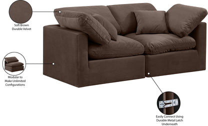 Indulge - Velvet 2 Seat Modular Sofa