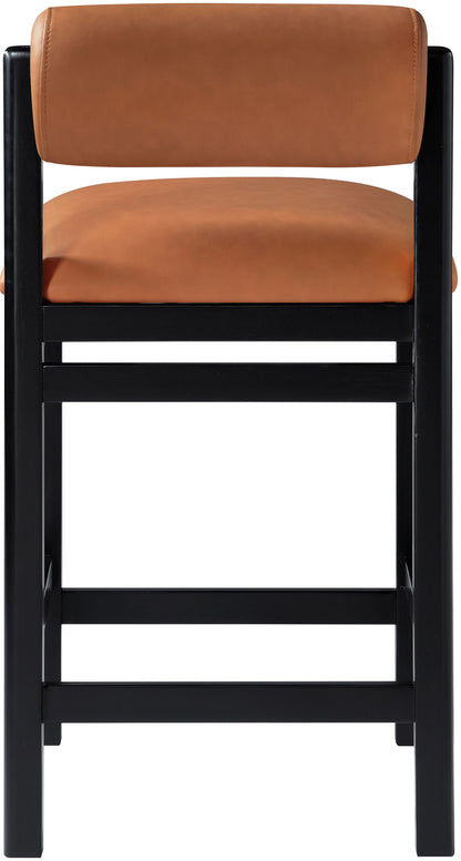 Roundhill - Faux Leather Counter Stool - Black Frame