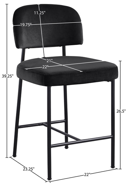 Zarelle - Performance Fabric Upholstered Counter Stool (Set of 2)