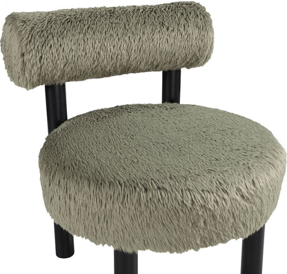 Ambre - Vegan Shearling Fabric Upholstered Accent Chair
