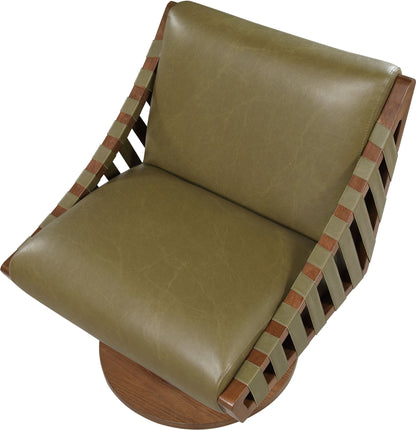 Millwin - Swivel Accent Chair With Brown Base