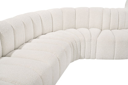 Arc - Boucle Fabric 8 Piece U-Shaped Modular Sofa