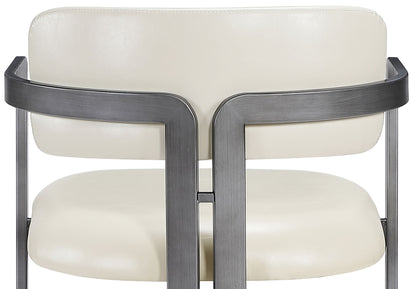Aurum - Vegan Leather Upholstered Counter Stool With Gray Base