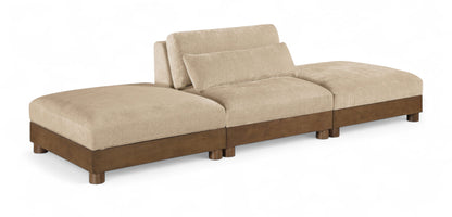 Turin - Chenille Fabric Upholstered Modular Sectional - Beige