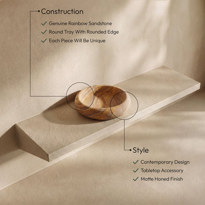 Orelia - Genuine Sandstone Tray - Sand