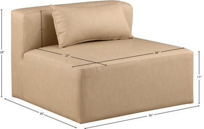 Cube - Armless Chair - Tan