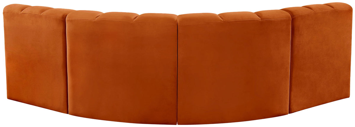 Arc - Velvet 4 Piece Corner Modular Sofa