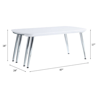 Patina - Coffee Table - White & Chrome
