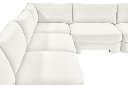 Hammond - Velvet Performance Fabric Upholstered 7 Piece Armless Sectional