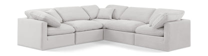 Indulge - Velvet 5 Piece Modular Corner Sectional