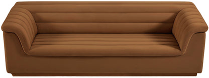 Cascade - Velvet Sofa - Saddle