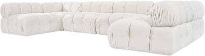 Orin - U-Shaped Velvet 6 Piece Modular Sectional