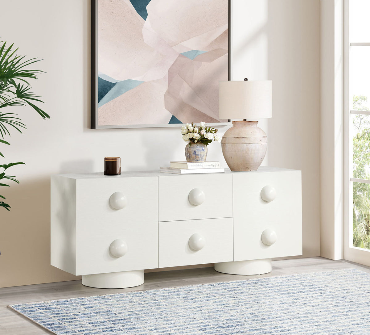 Bubble - Rubberwood with Oak Veneer Sideboard / Buffet