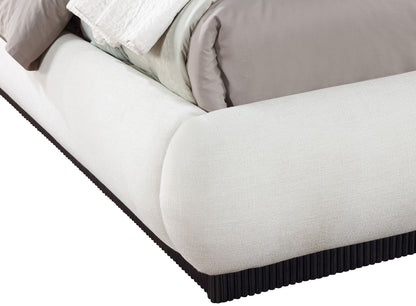 Rigby - Linen Bed With Black Base