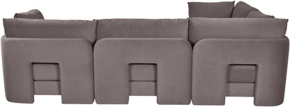 Hammond - Velvet Performance Fabric Upholstered 4 Piece Sectional