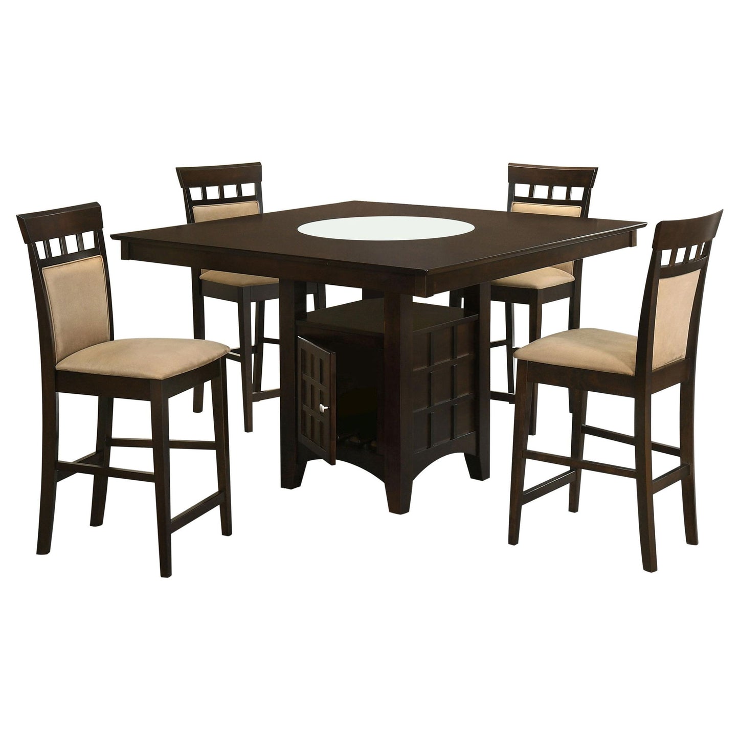 Gabriel 5-piece Square Counter Height Dining Set Cappuccino