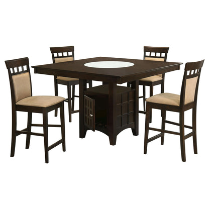 Gabriel 5-piece Square Counter Height Dining Set Cappuccino