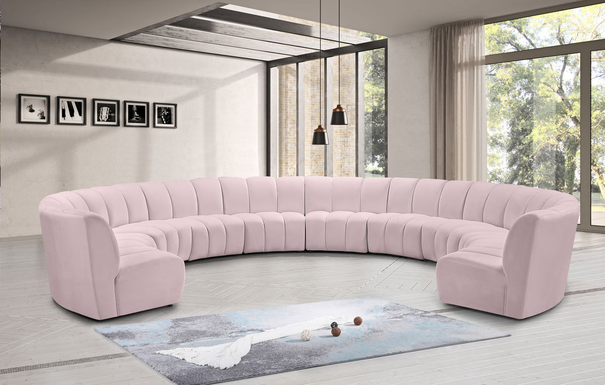 Infinity - 10 Piece Velvet Modular Sectional