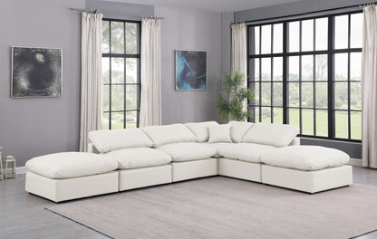 Indulge - Faux Leather 6 Piece Modular Armless Sectional