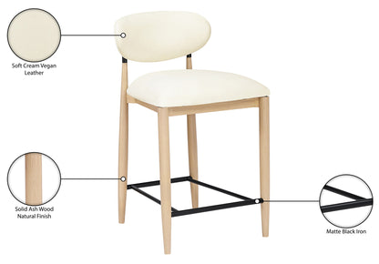 Riccio - Stool - Natural And Black Frame