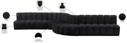 Arc - Velvet 8 Piece Curved Modular Sofa