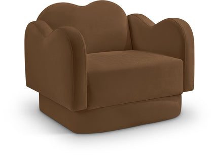 Bloom - Velvet Chair - Saddle