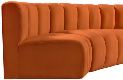 Arc - Velvet 6 Piece Curved Modular Sofa