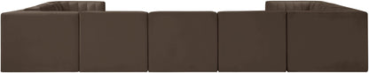 Rummi - Velvet Performance Fabric Upholstered 9 Piece Modular Sectional